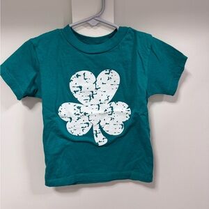 Bella Canvas Teal Kids Tee with Clover Print
